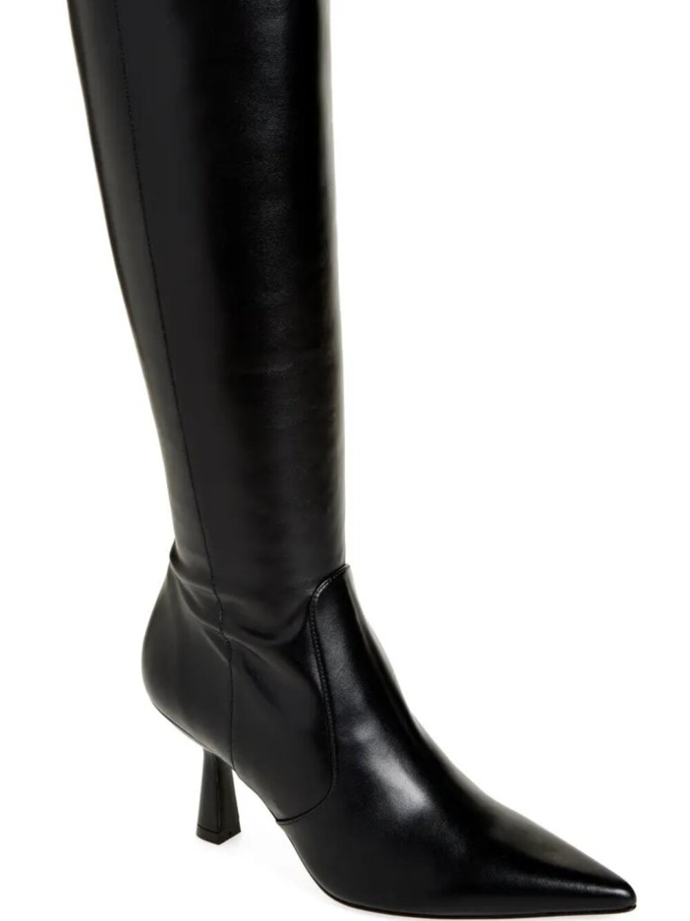 Stuart Weitzman Supersculpt Zip Boot 75 Black Leather Knee High NWT Sz 10.5
